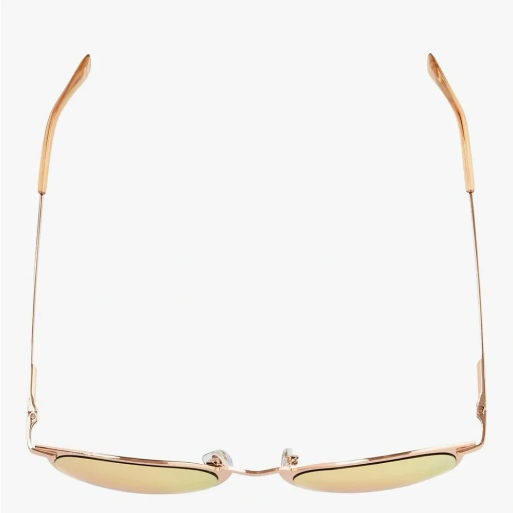 Foster Grant Elsie Rose Gold Round Sunglasses New With Case